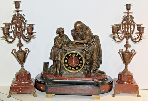 Antique 19th french figural - c.,
