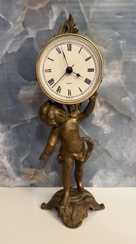 Antique victorian brass putti - brass,