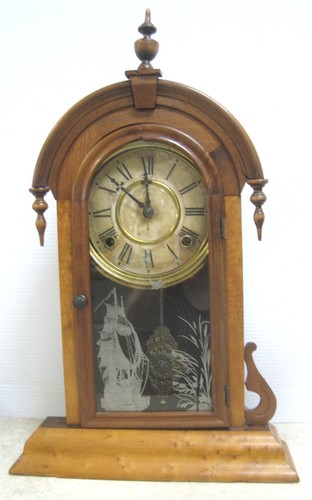 Antique gothic mantel clock - antique,
